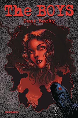 Comic book cover featuring a woman's face emerging from a dark, textured background.