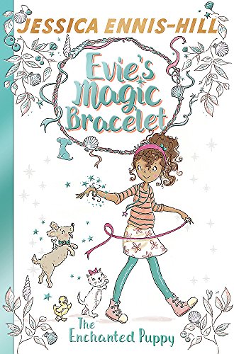 Book cover featuring a girl, dogs, a cat, and a duck with magical sparkles.