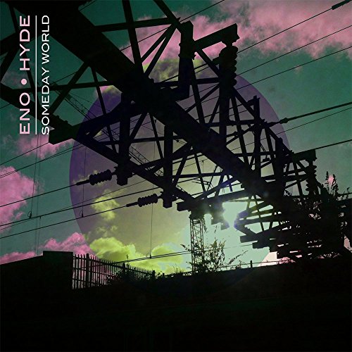 CD cover: power lines silhouetted against a colorful, cloudy sky.