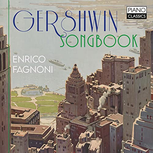 CD cover: “Gershwin Songbook” by Enrico Fagnoni, cityscape background.