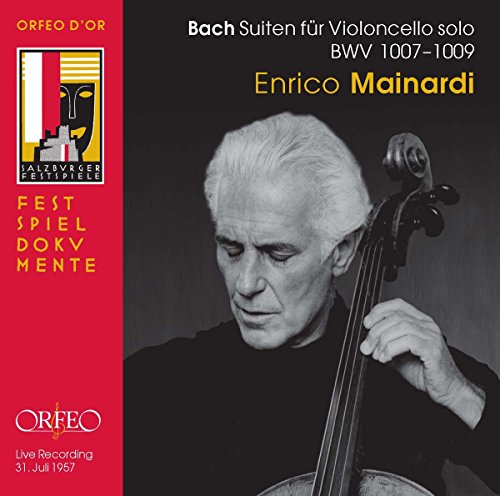 CD cover featuring a black-and-white photo of Enrico Mainardi holding a cello.