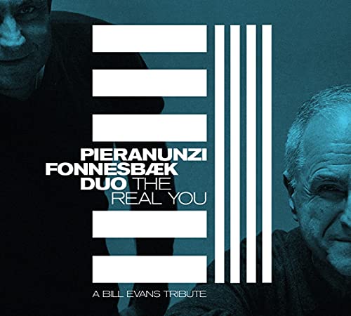 CD cover featuring portraits of two men, Pieranunzi & Fon, with abstract lines.