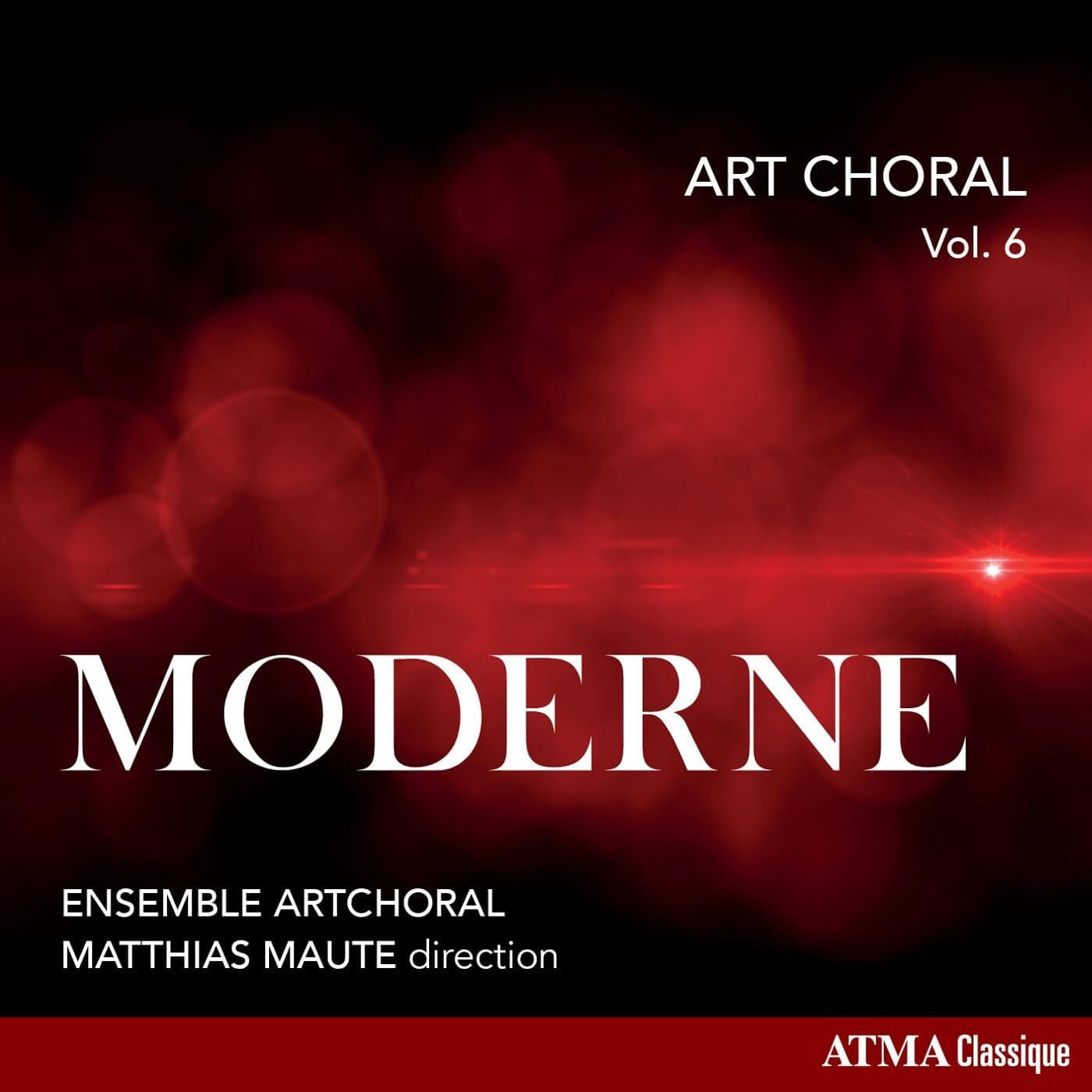 CD cover for "Art Choral Vol. 6 Moderne" with red and black design.