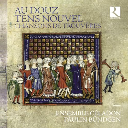 CD cover: Medieval illuminated manuscript depicting musicians and dancers.