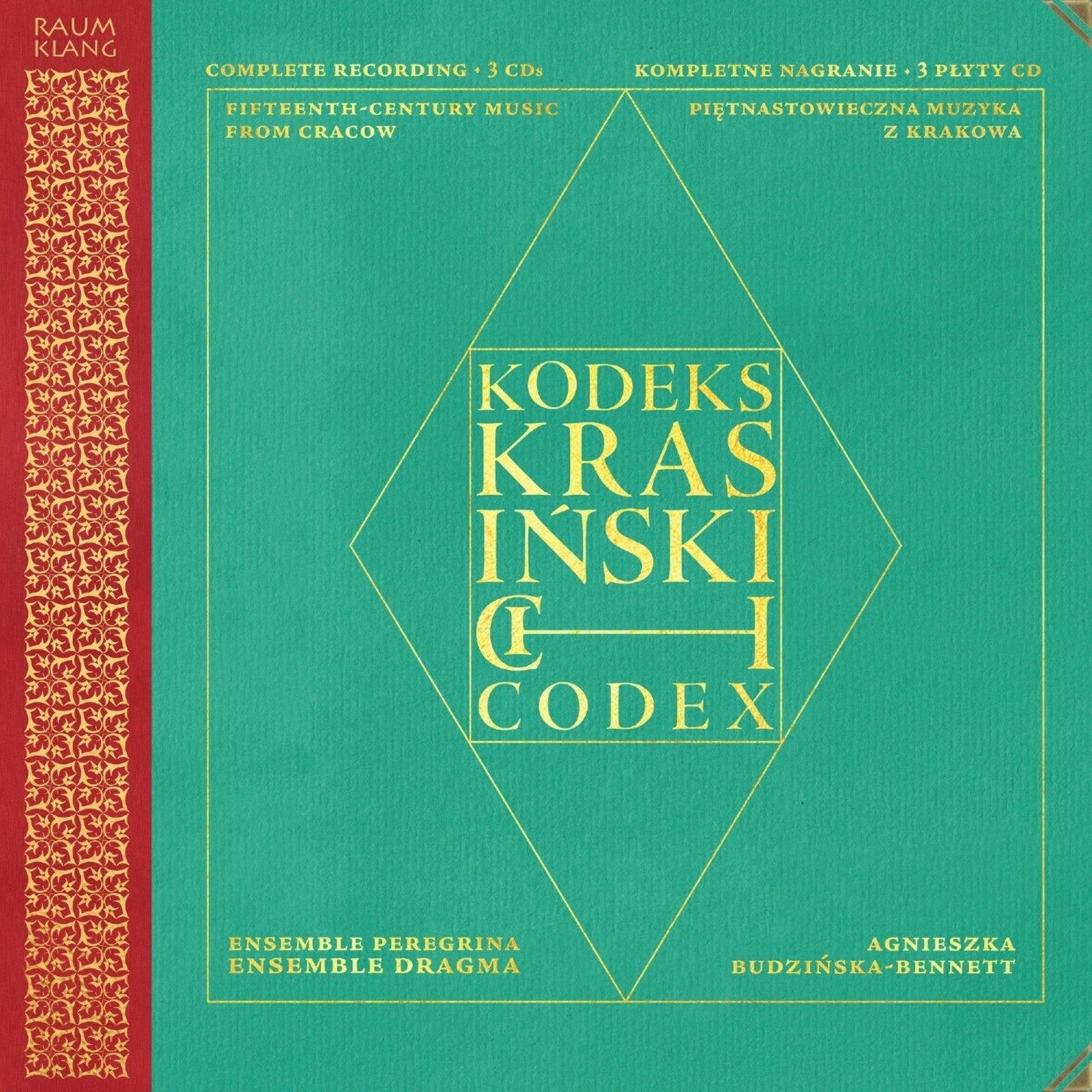 Green CD cover with geometric design and text: "KODEKS KRASINSKI CODEX".