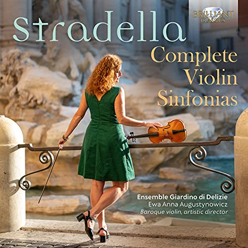 CD cover: woman with violin, Baroque style, and architectural background.