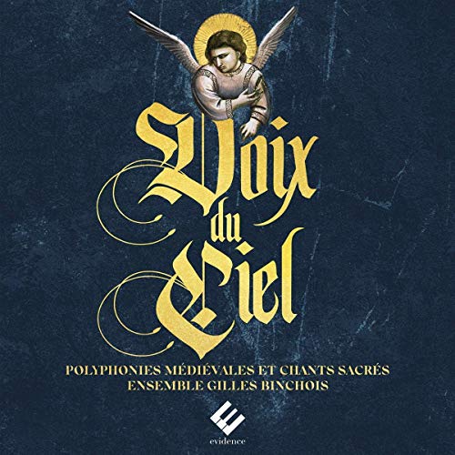 CD cover: angel with golden wings and ornate title "Voix Du Ciel".