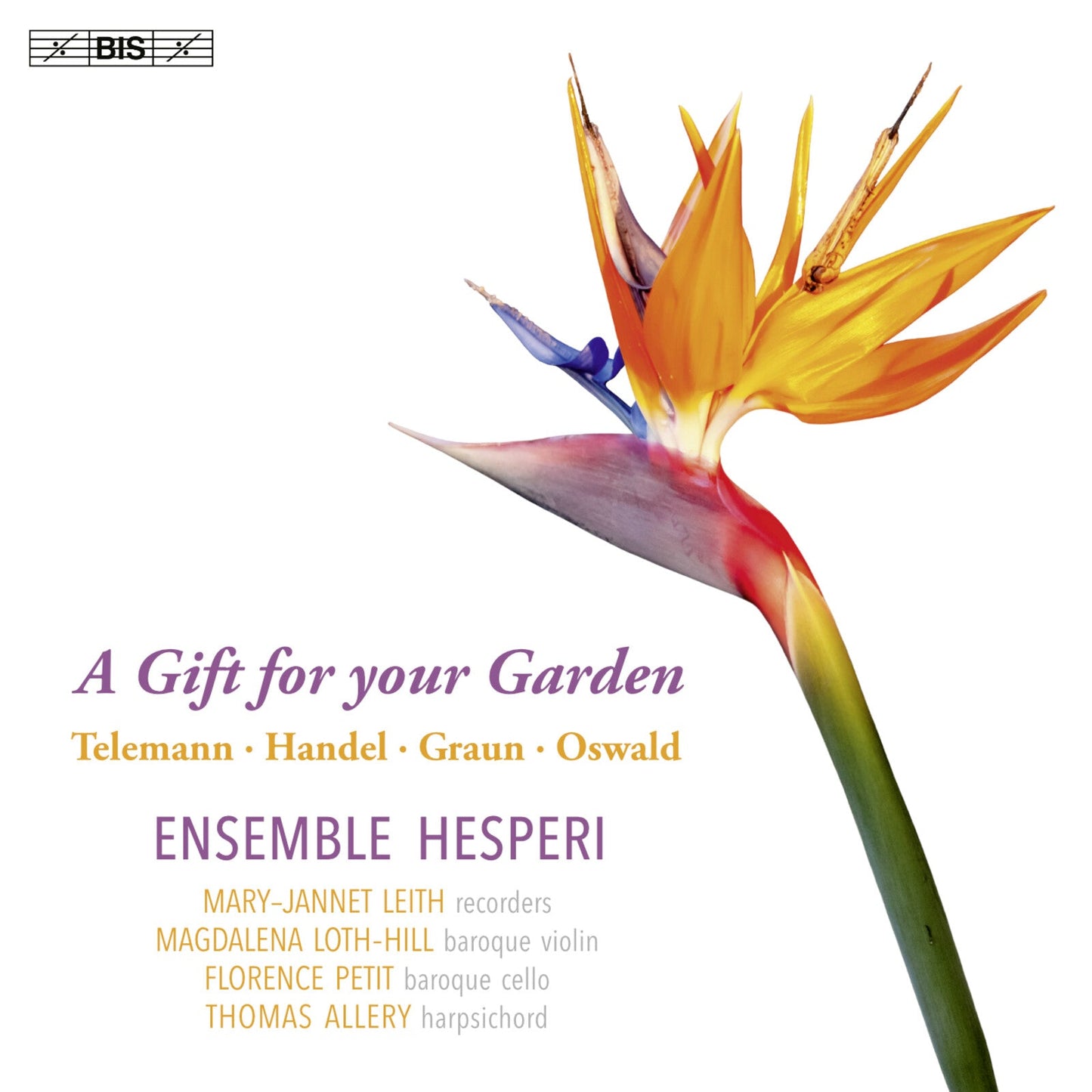 CD cover featuring a vibrant orange and blue bird-of-paradise flower.