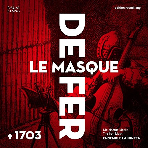 CD cover with red background featuring a masked figure playing a string instrument.