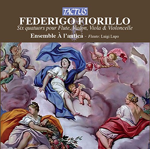 "CD cover featuring a Renaissance-style painting of a woman surrounded by cherubs on clouds."