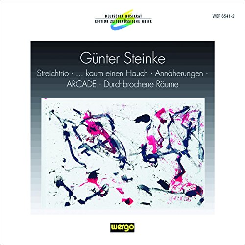 CD cover for Günter Steinke’s “...kaum einen Hauch” with abstract paint splash.