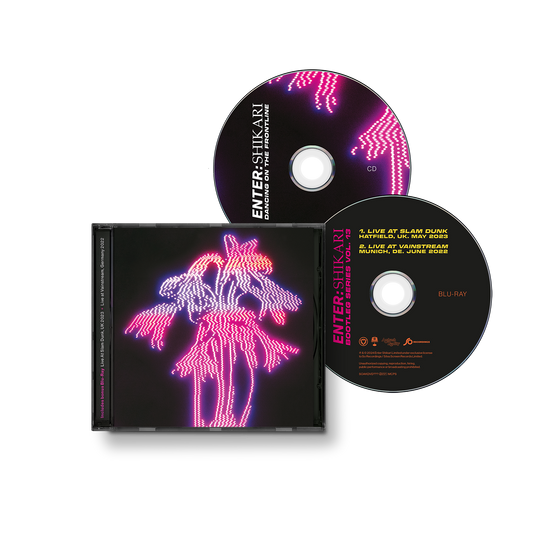 Enter Shikari "Dancing On The Frontline" CD with two discs and pink artwork.