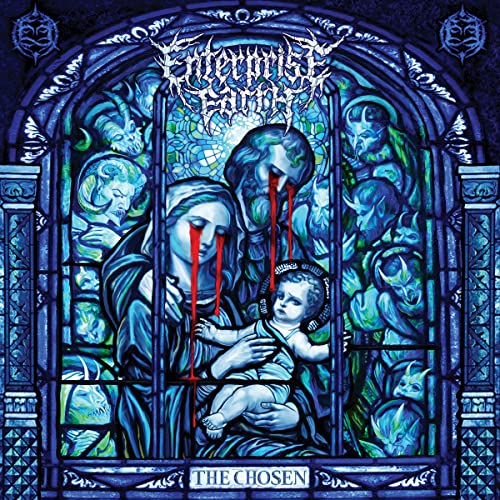 Album cover: "The Chosen" by Enterprise Earth, styled as stained glass.