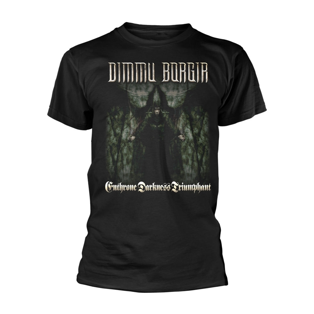 Black t-shirt with Dimmu Borgir band logo and tour artwork.