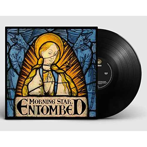 Entombed "Morning Star" vinyl record with stained-glass-style cover art.