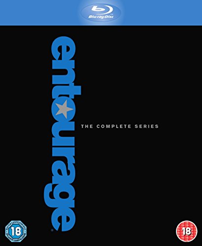 Entourage" complete series Blu-ray case with a star-shaped title design.