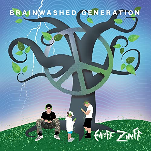 CD cover: tree with figures, lightning, and text "Brainwashed Generation".