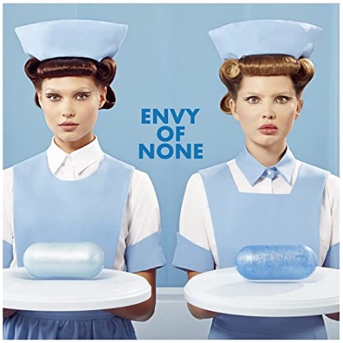 Album cover: two women in nurse uniforms with blue pillows.