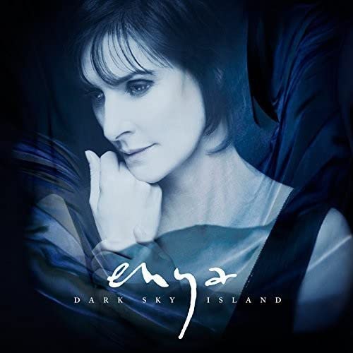 Enya album cover, “Dark Sky Island,” featuring a portrait of the artist.