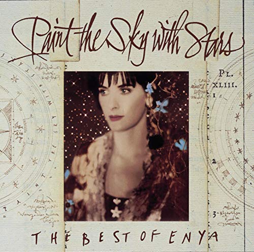 Enya album cover: portrait with celestial imagery and handwritten text.