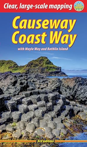 Book cover titled Causeway Coast Way featuring basalt columns at the Giant's Causeway.