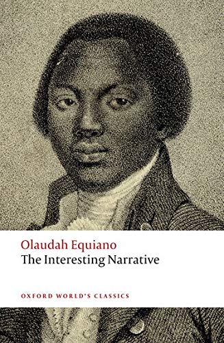 Book cover with portrait of Olaudah Equiano, author of “The Interesting Narrative.”