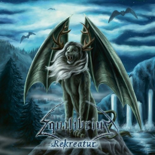 "CD cover art featuring a winged creature in a dark, mystical forest landscape."