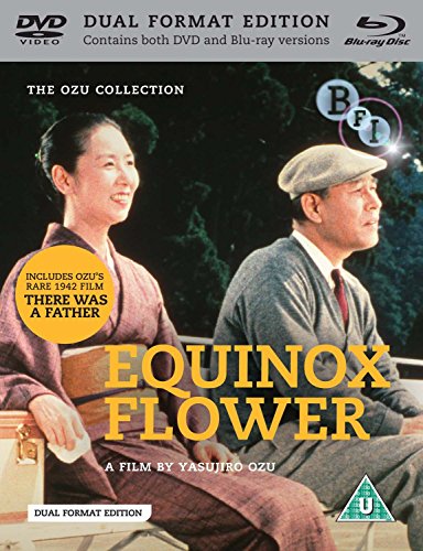 Blu-ray cover for “Equinox Flower” and “There Was A Father” films.