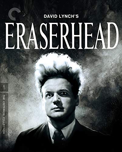 Black and white cover of "Eraserhead" featuring a man with wild hair.