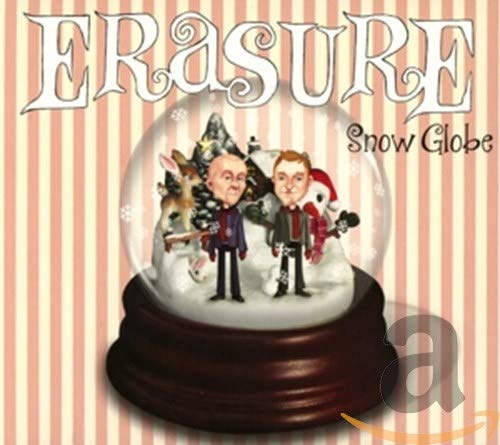 CD cover: Erasure figures inside a snow globe, winter scene.