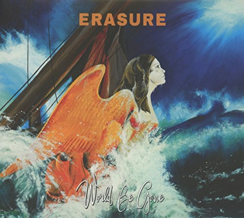 Erasure album cover: winged figure emerging from stormy ocean waves.