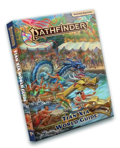 Pathfinder Tian Xia World Guide book cover with a dragon and boats.