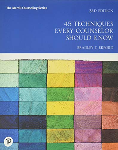 Book cover: "45 Techniques Every Counselor Should Know," third edition.
