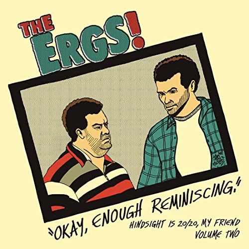 CD cover for The Ergs!, featuring illustrated portraits of two men.