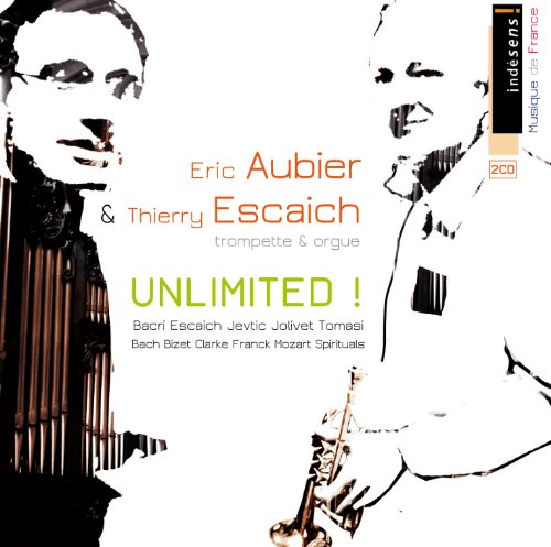 CD cover for “Unlimited!” featuring a trumpet and organ duo.