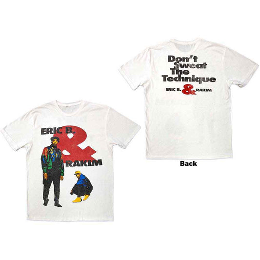 Black t-shirt with back print of Eric B. & Rakim, size small.