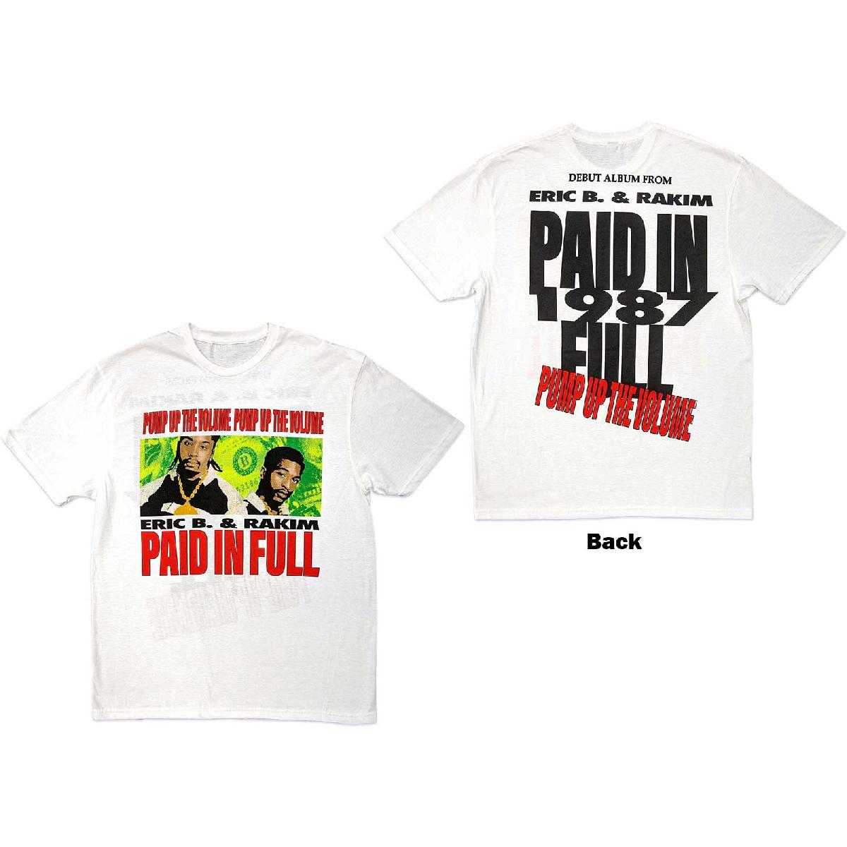 Black t-shirt with back print featuring Eric B. & Rakim’s “Pump Up The Volume” artwork.