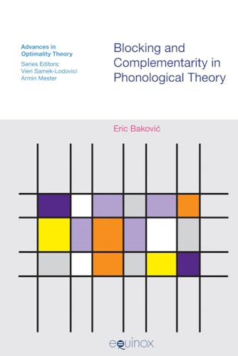 Book cover: "Blocking and Complementarity in Phonological Theory" with grid pattern.