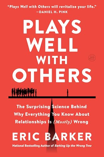 Book cover: "Plays Well With Others" with figures silhouetted against a divide.