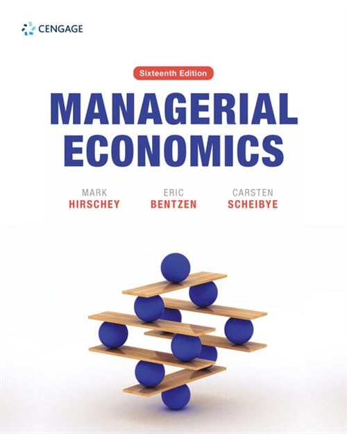 Cover of “Managerial Economics” textbook, sixteenth edition, with balancing spheres.