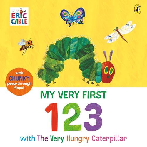 Lift-the-flap board book featuring The Very Hungry Caterpillar and numbers.