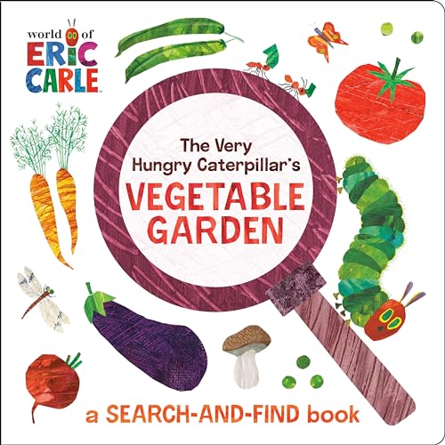 The Very Hungry Caterpillar's Vegetable Garden" search-and-find book cover with produce.