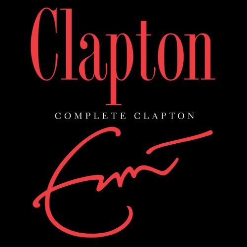 Red text "Clapton" and signature on a black background.