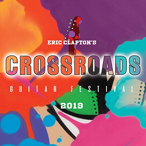 DVD cover for Eric Clapton's Crossroads Guitar Festival 2019, with guitar.