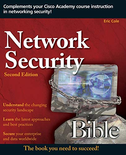 Book cover: "Network Security Bible, Second Edition" with padlock image.