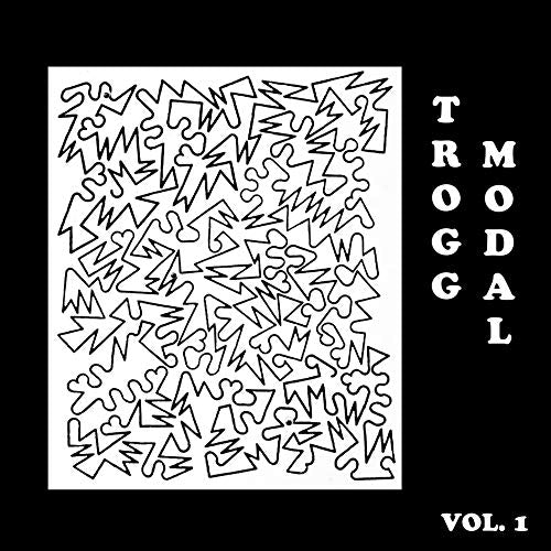 Black and white CD cover with abstract, jagged line pattern and text.