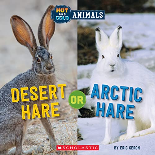Book cover featuring a desert hare and an arctic hare side-by-side.