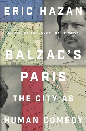Book cover: portrait of Eric Hazan over a vintage map of Paris.