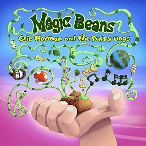 CD cover for “Magic Beans” by Eric Herman & The Puppy Dogs.