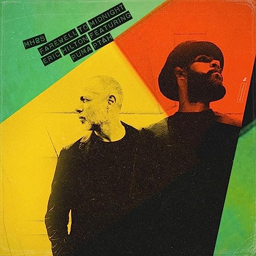Vinyl record cover: Eric Hilton and Puma Ptah portrait with bold colors.